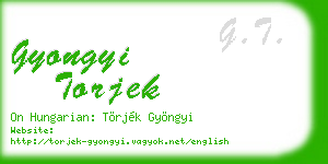 gyongyi torjek business card
