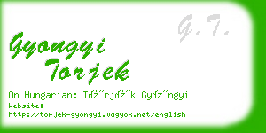 gyongyi torjek business card